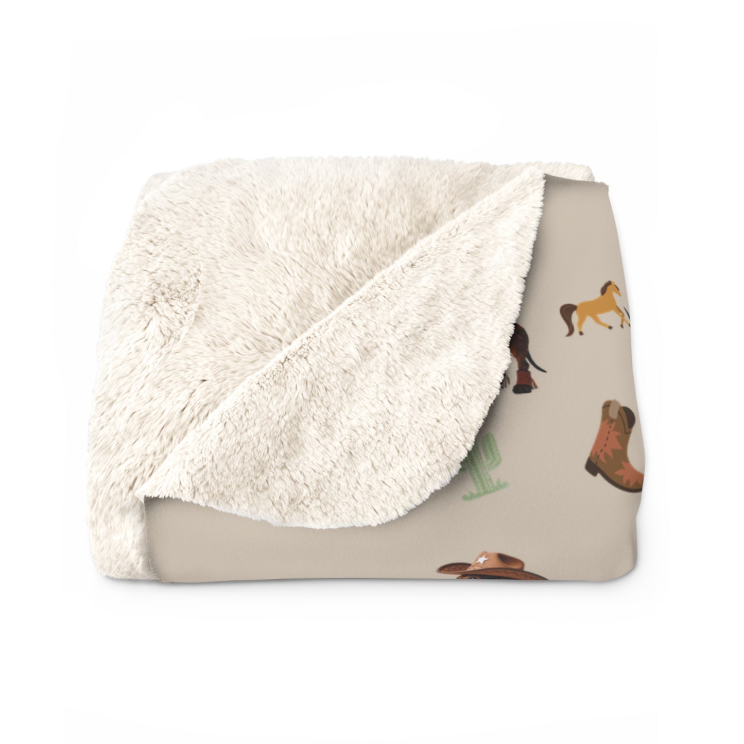 50x60" Western Weiner Sherpa Fleece Blanket