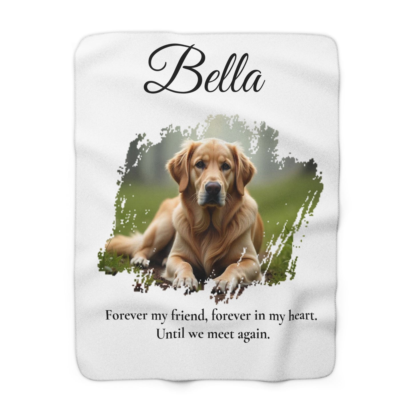 Personalized "Forever in my heart" Memorial Sherpa Fleece Blanket
