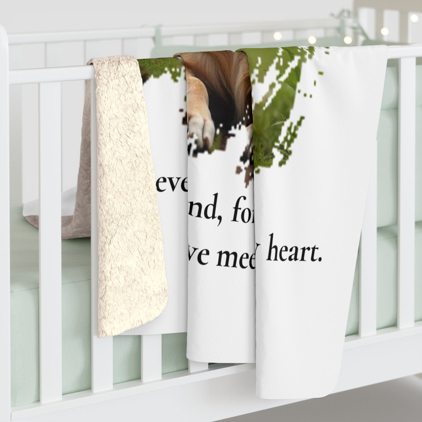 Personalized "Forever in my heart" Memorial Sherpa Fleece Blanket