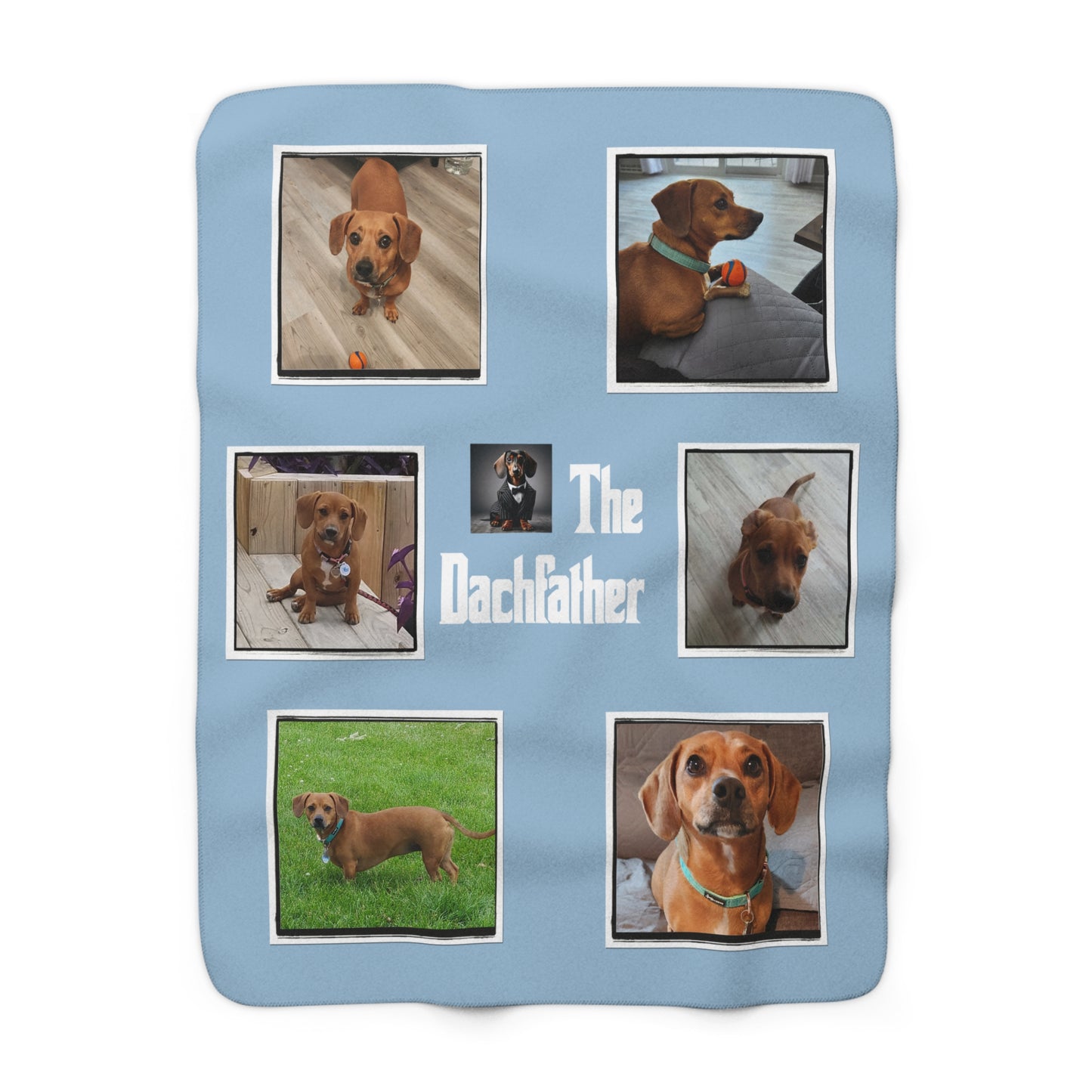 50x60" Personalized "The Dachfather" Sherpa Fleece Blanket