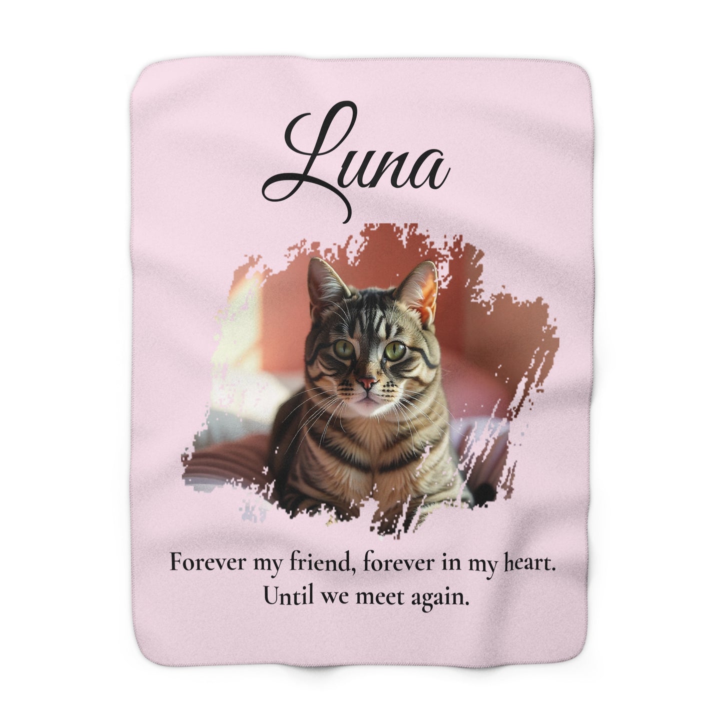 Personalized "Forever in my heart" Memorial Sherpa Fleece Blanket
