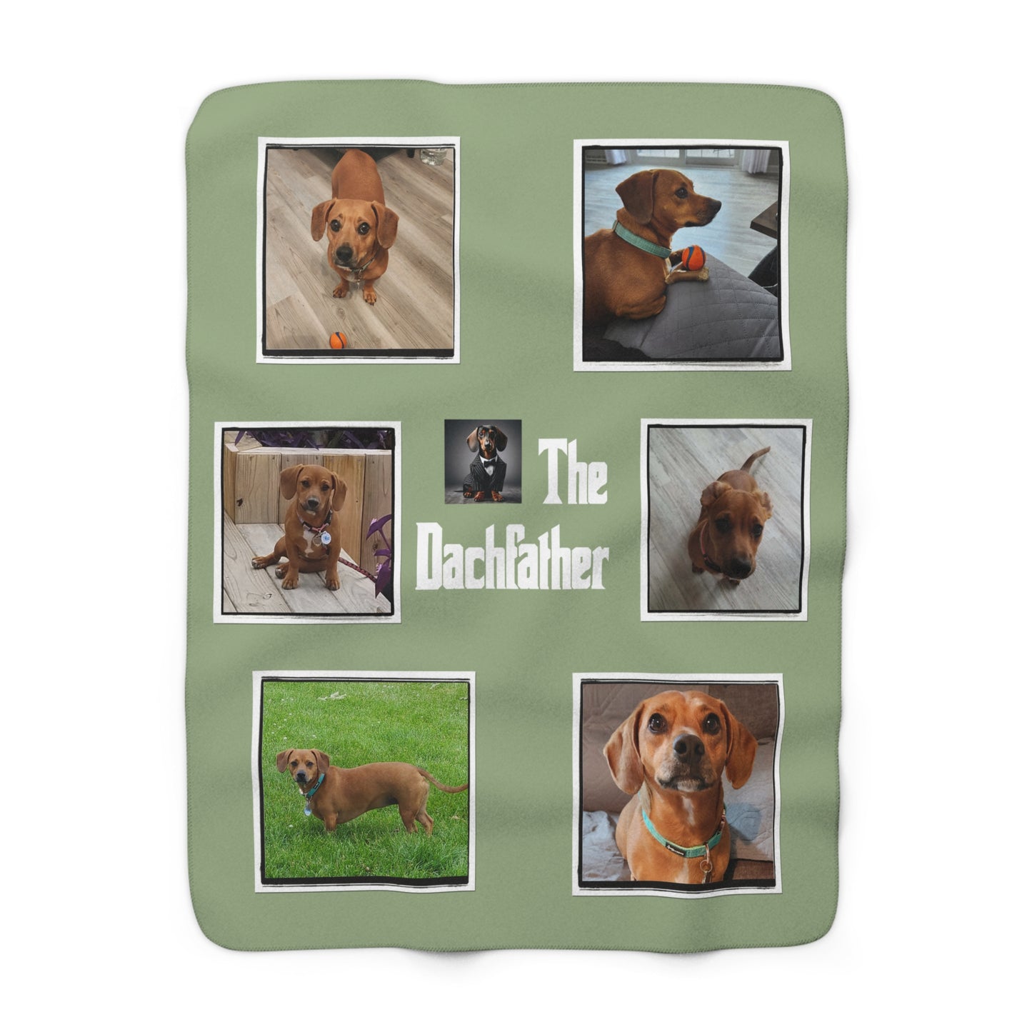 50x60" Personalized "The Dachfather" Sherpa Fleece Blanket