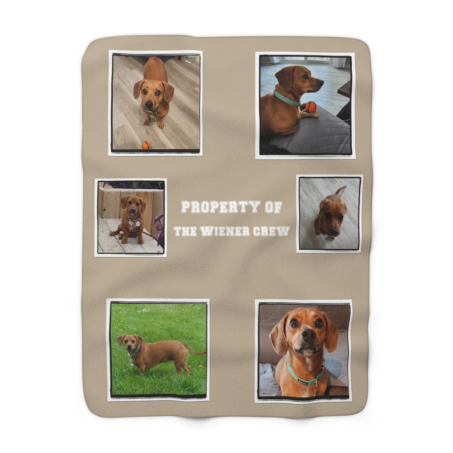 50x60" Personalized Wiener Crew Sherpa Fleece Blanket