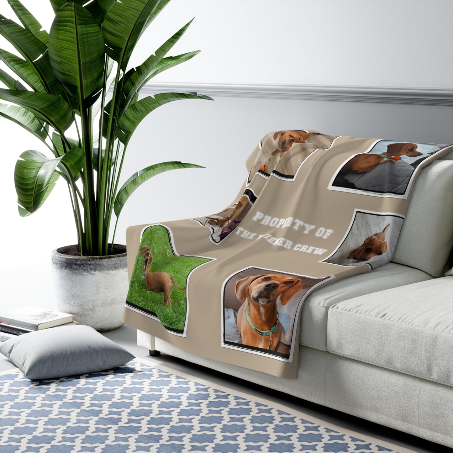 50x60" Personalized Wiener Crew Sherpa Fleece Blanket