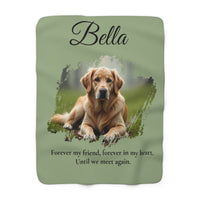 Personalized  "Forever in my heart" Memorial Sherpa Fleece Blanket