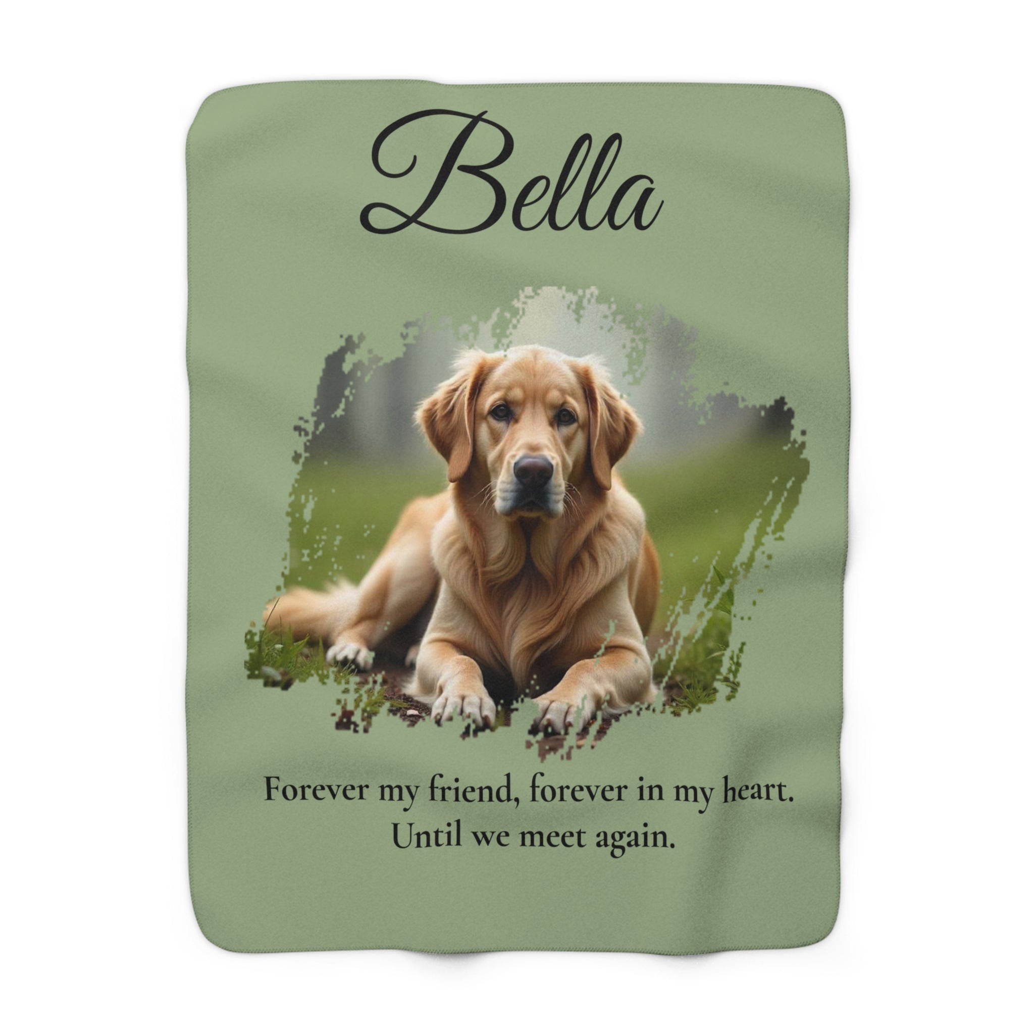 Personalized  "Forever in my heart" Memorial Sherpa Fleece Blanket