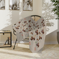 cowboy dachshund velveteen micorfiber throw pillow