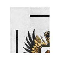 doxie nation coat of arms microfiber throw blanket