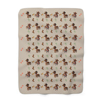 50x60" Western Weiner Sherpa Fleece Blanket