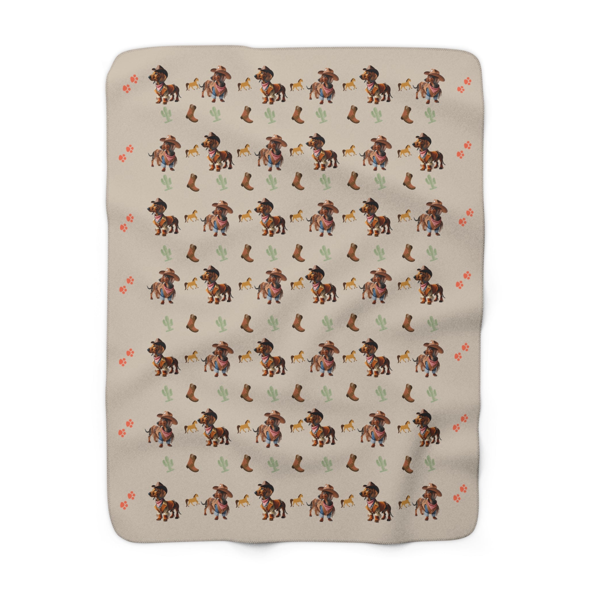 50x60" Western Weiner Sherpa Fleece Blanket