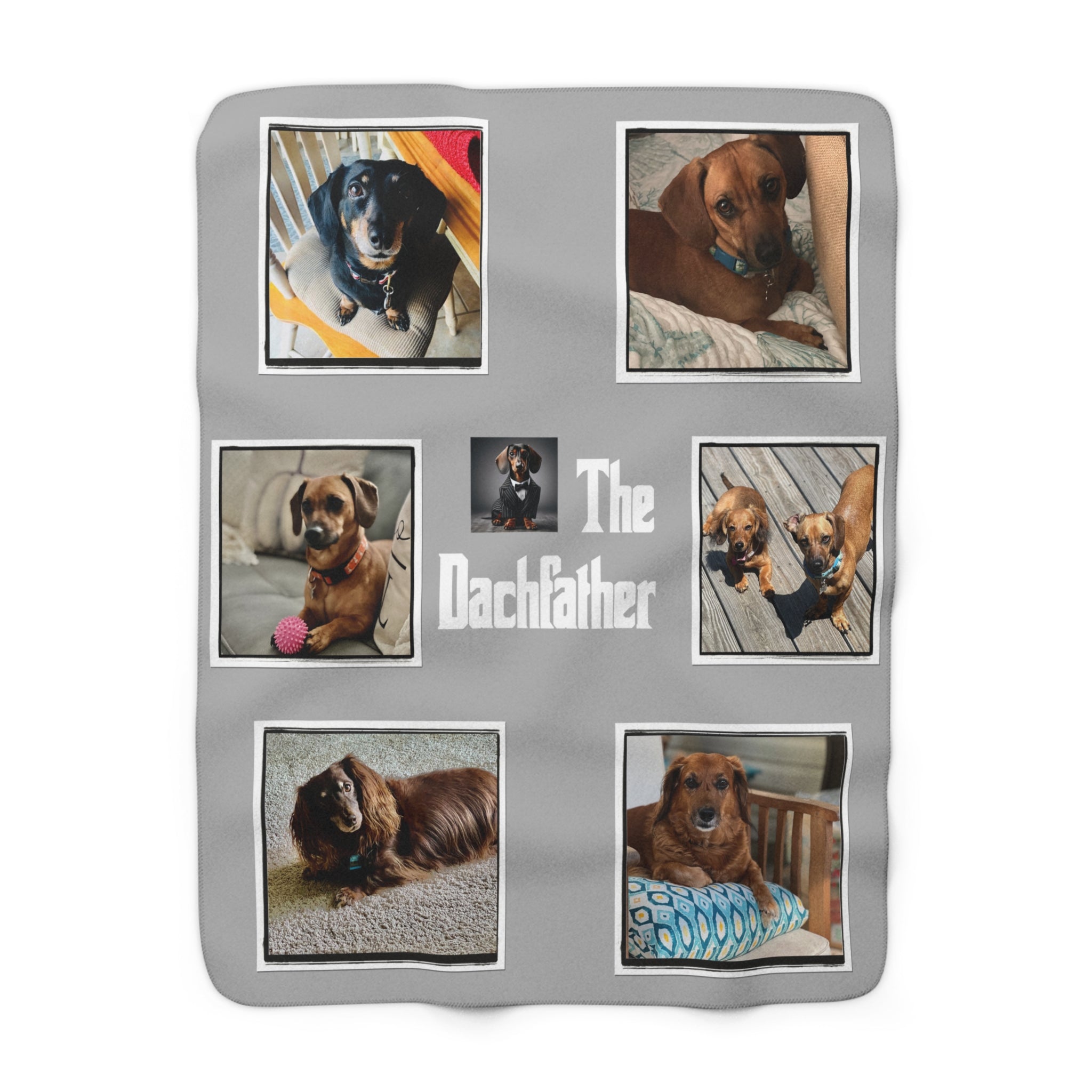 50x60" Personalized "The Dachfather" Sherpa Fleece Blanket