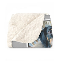 50x60" Personalized "The Dachfather" Sherpa Fleece Blanket