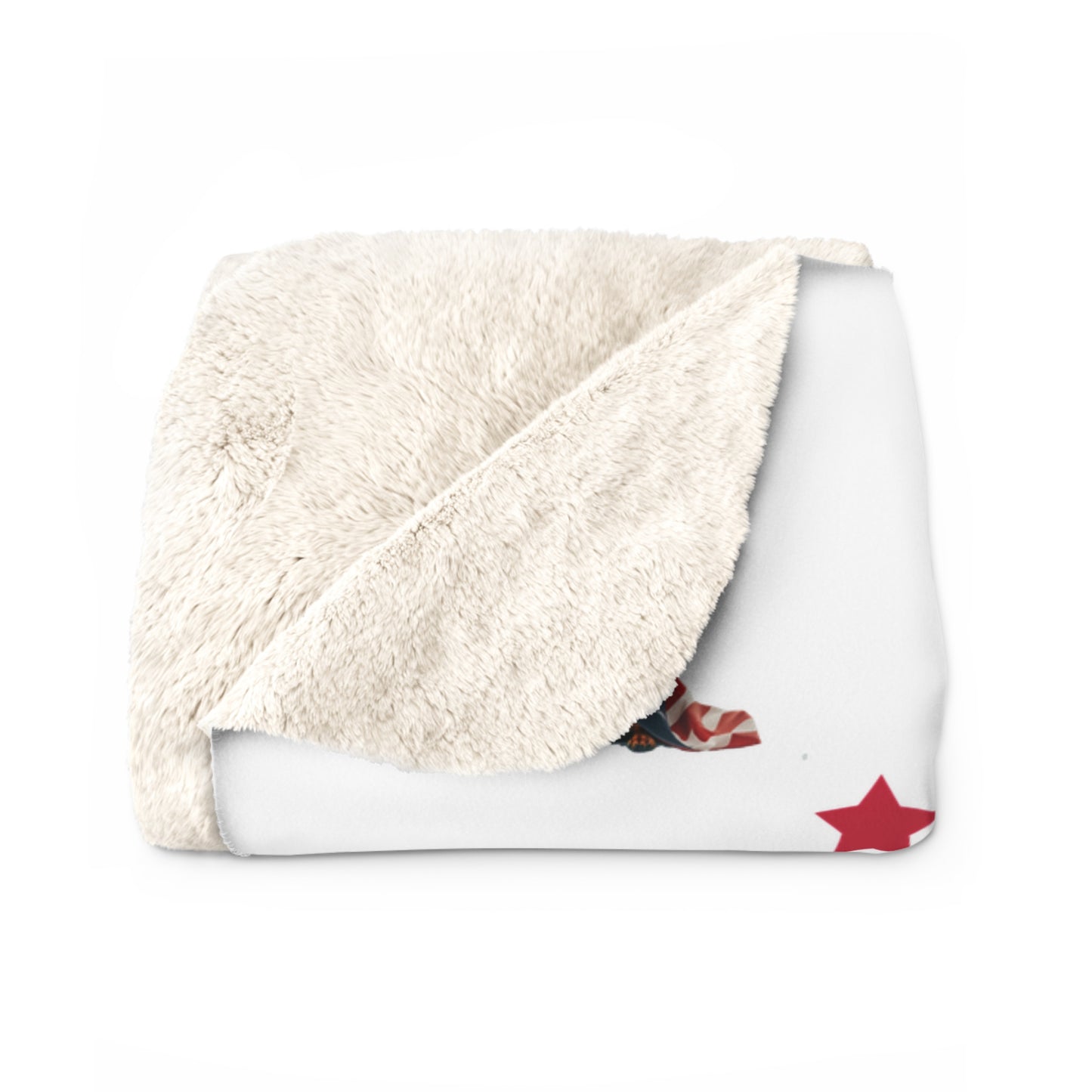 5x60" Patriotic Dachshund Sherpa Fleece Throw Blanket