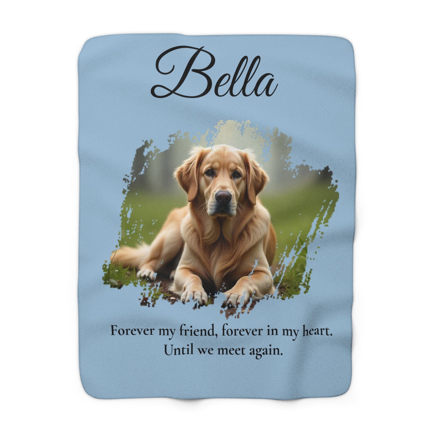Personalized  "Forever in my heart" Memorial Sherpa Fleece Blanket