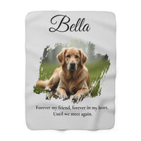 Personalized  "Forever in my heart" Memorial Sherpa Fleece Blanket