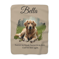 Personalized  "Forever in my heart" Memorial Sherpa Fleece Blanket