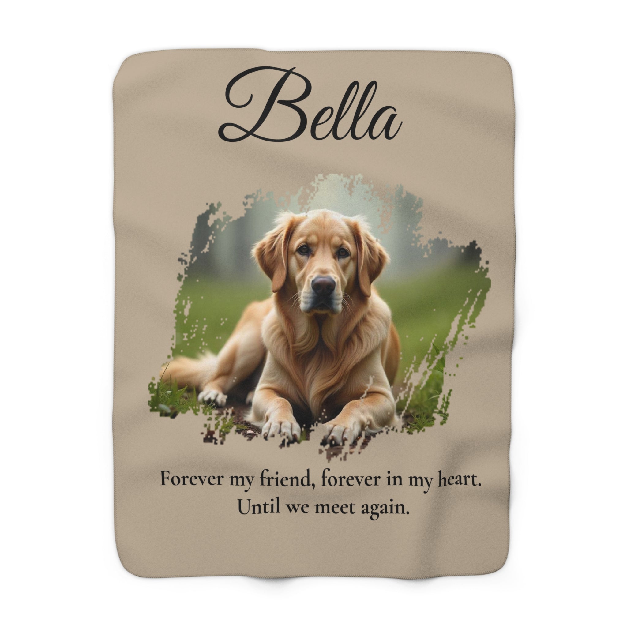 Personalized  "Forever in my heart" Memorial Sherpa Fleece Blanket