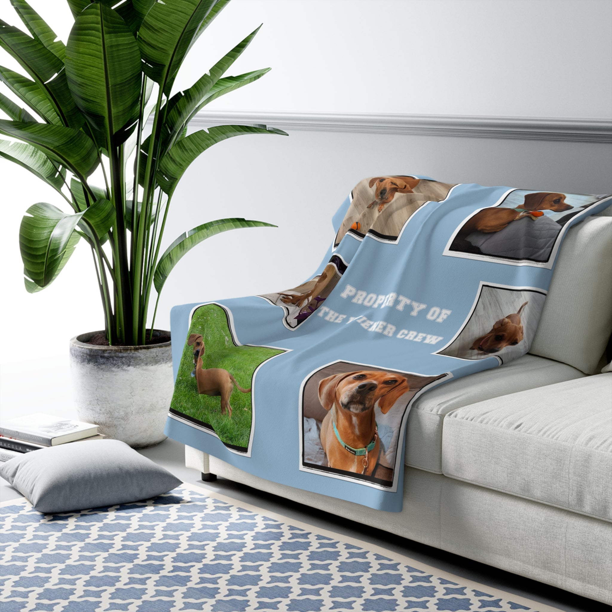 50x60" Personalized Wiener Crew Sherpa Fleece Blanket