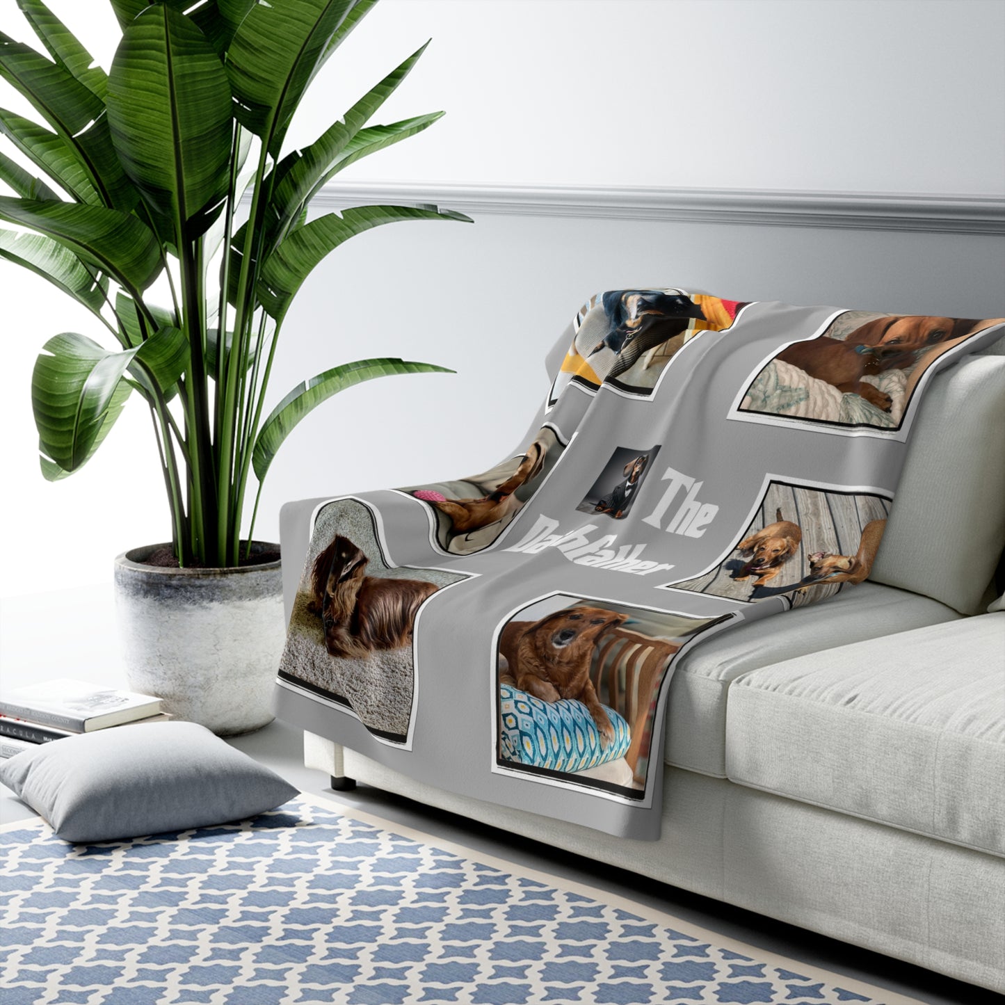 50x60" Personalized "The Dachfather" Sherpa Fleece Blanket