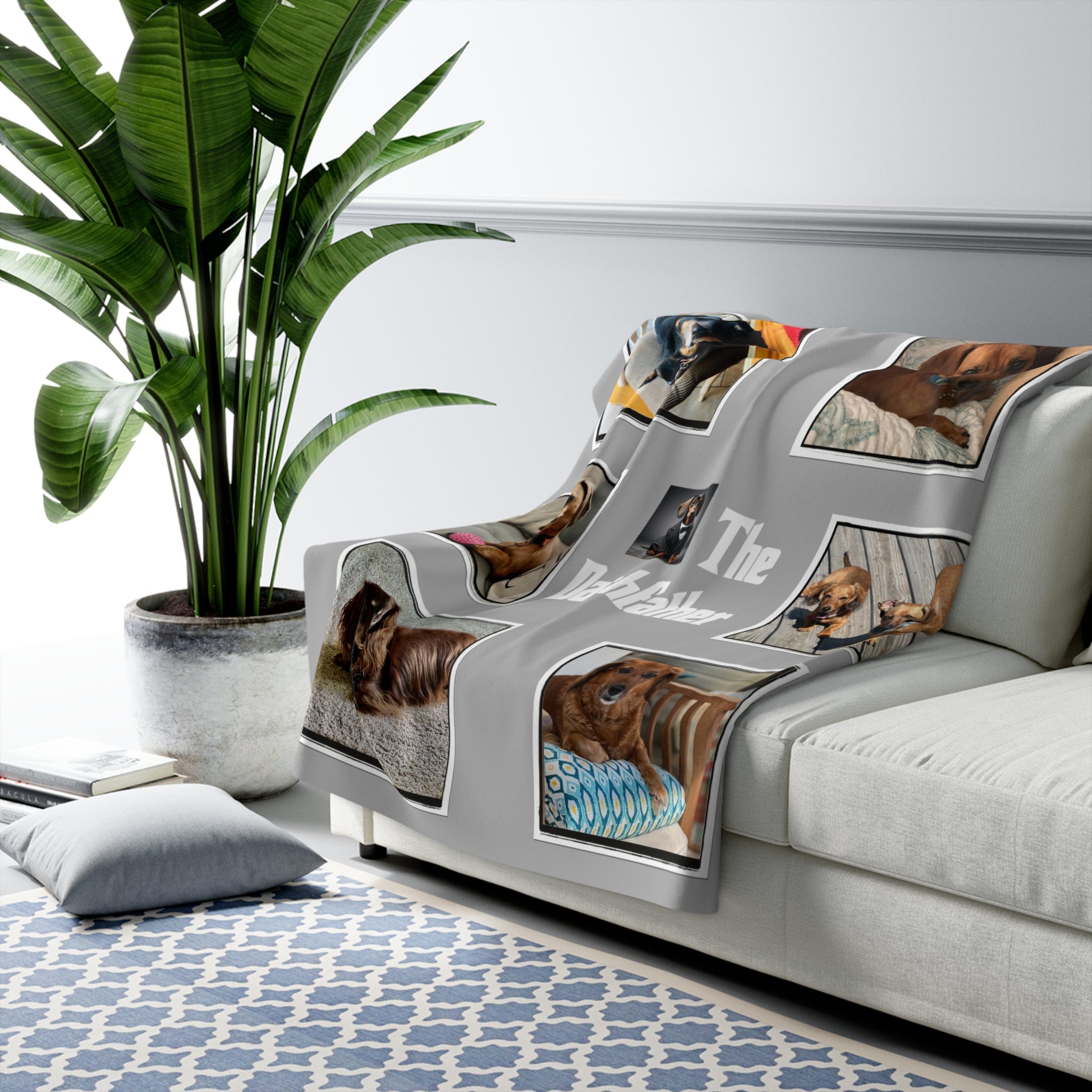 50x60" Personalized "The Dachfather" Sherpa Fleece Blanket