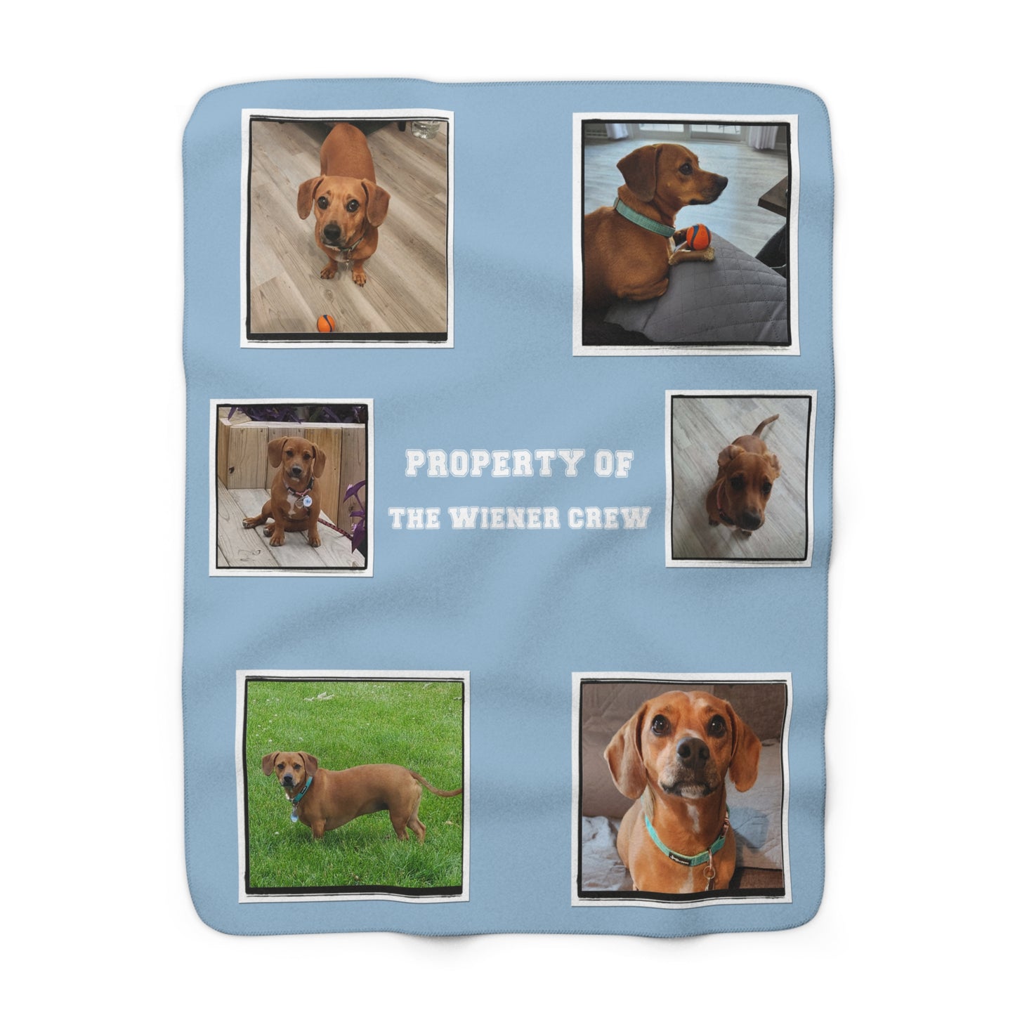 50x60" Personalized Wiener Crew Sherpa Fleece Blanket