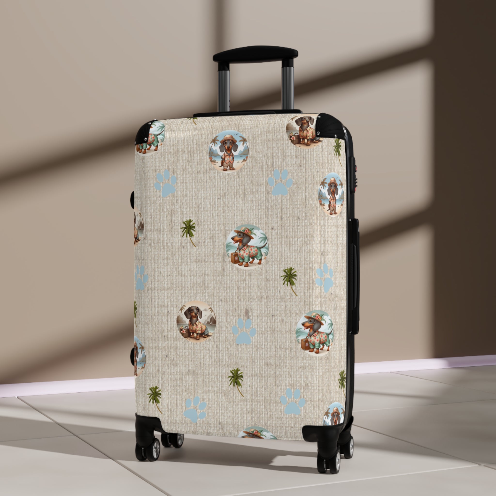 Suitcase with dachshunds