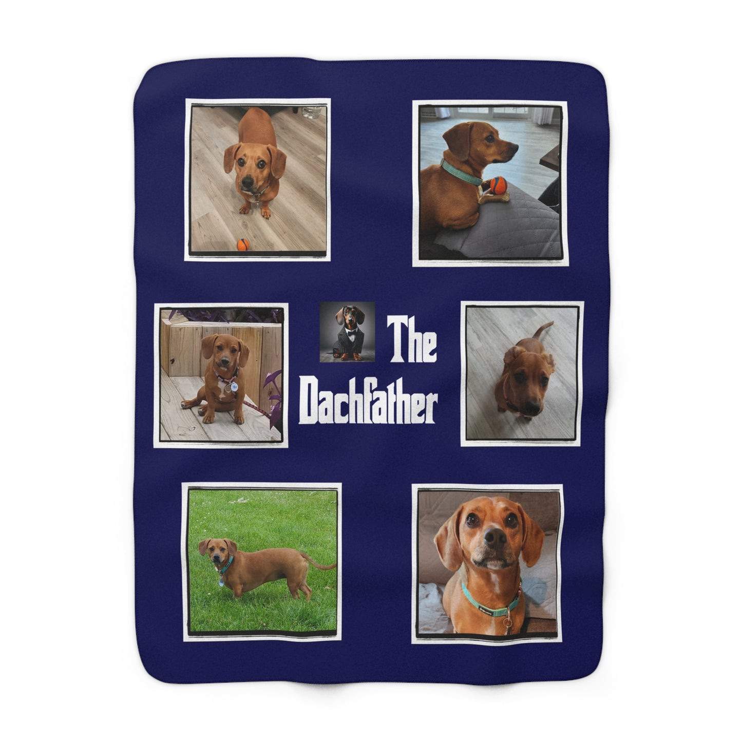 50x60" Personalized "The Dachfather" Sherpa Fleece Blanket