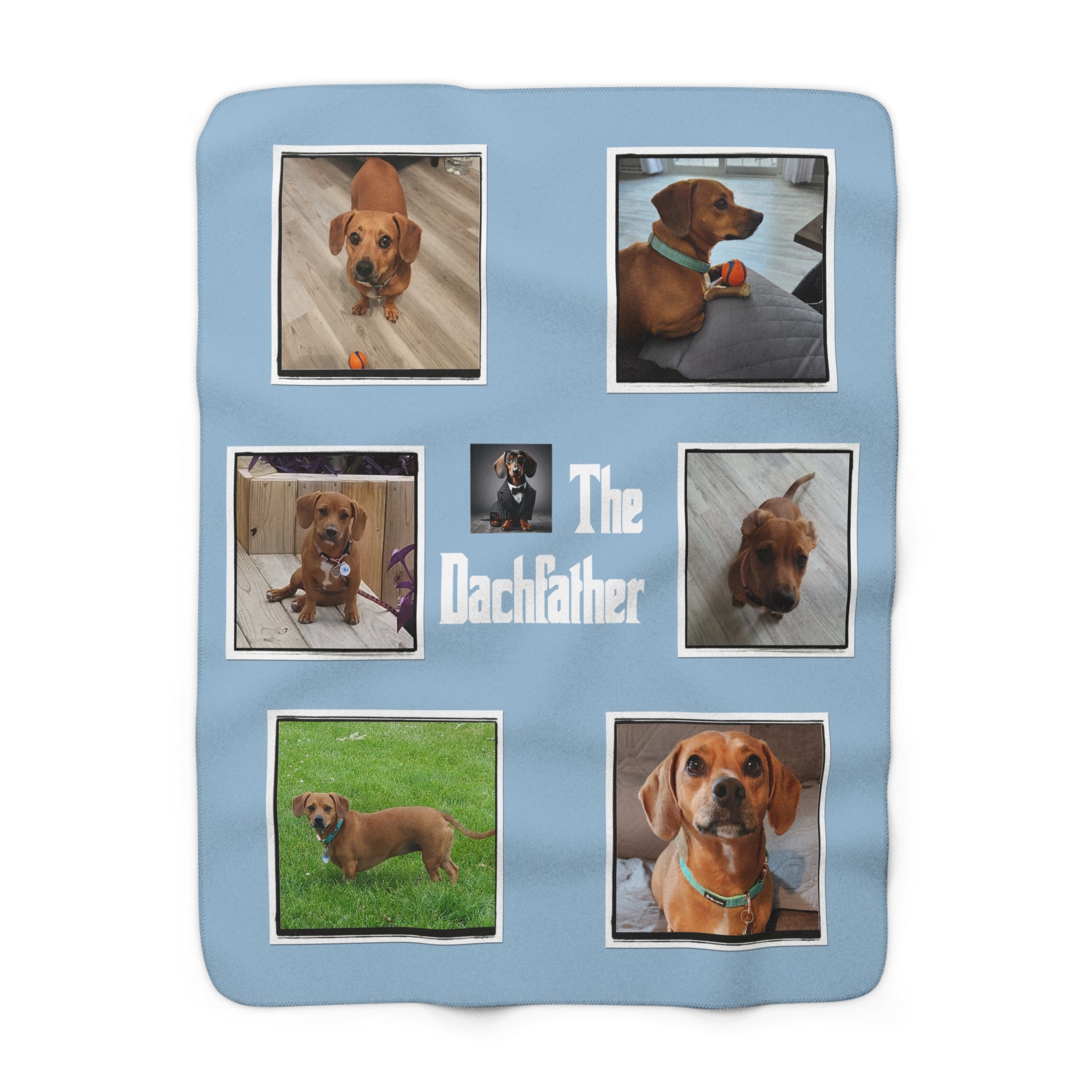50x60" Personalized "The Dachfather" Sherpa Fleece Blanket