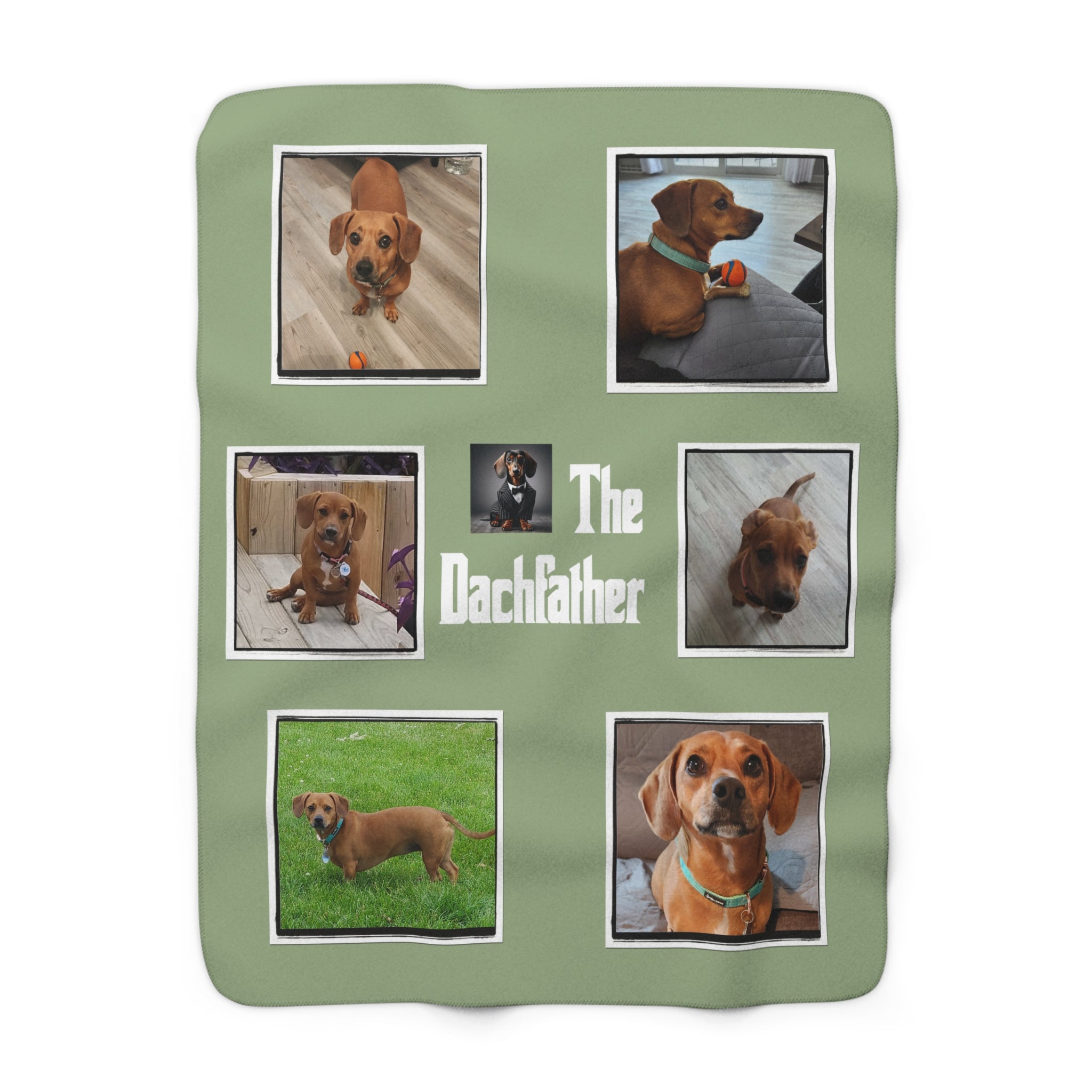 50x60" Personalized "The Dachfather" Sherpa Fleece Blanket