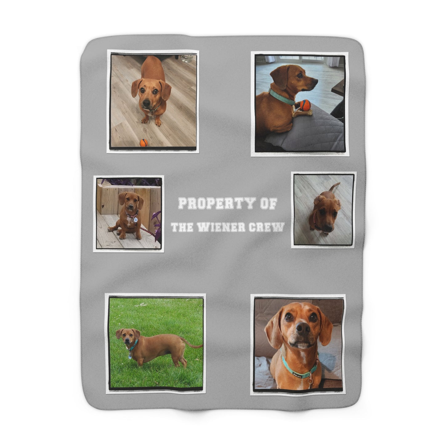 50x60" Personalized Wiener Crew Sherpa Fleece Blanket