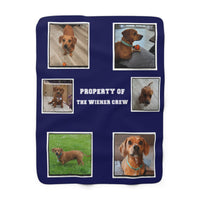 50x60" Personalized Wiener Crew Sherpa Fleece Blanket