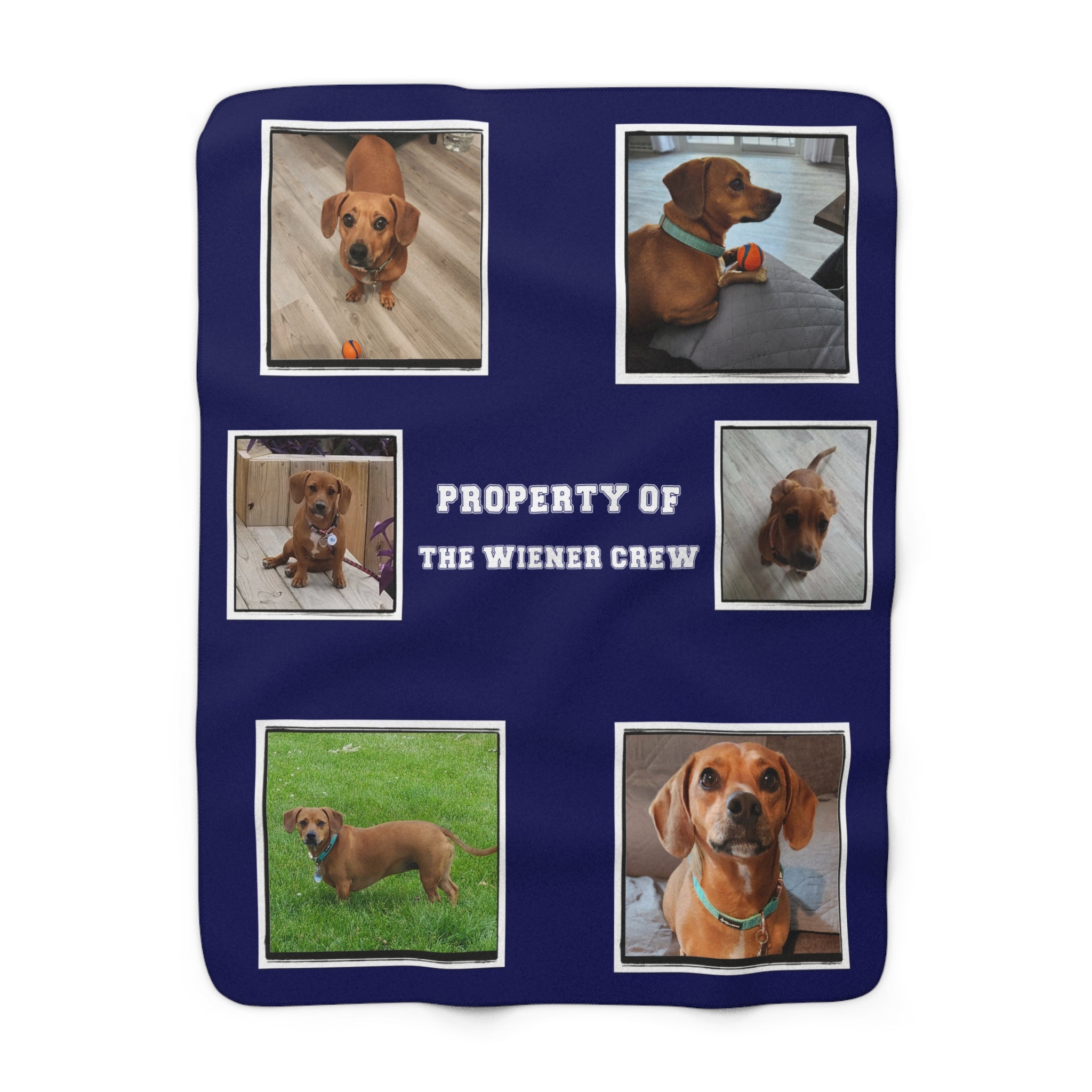 50x60" Personalized Wiener Crew Sherpa Fleece Blanket