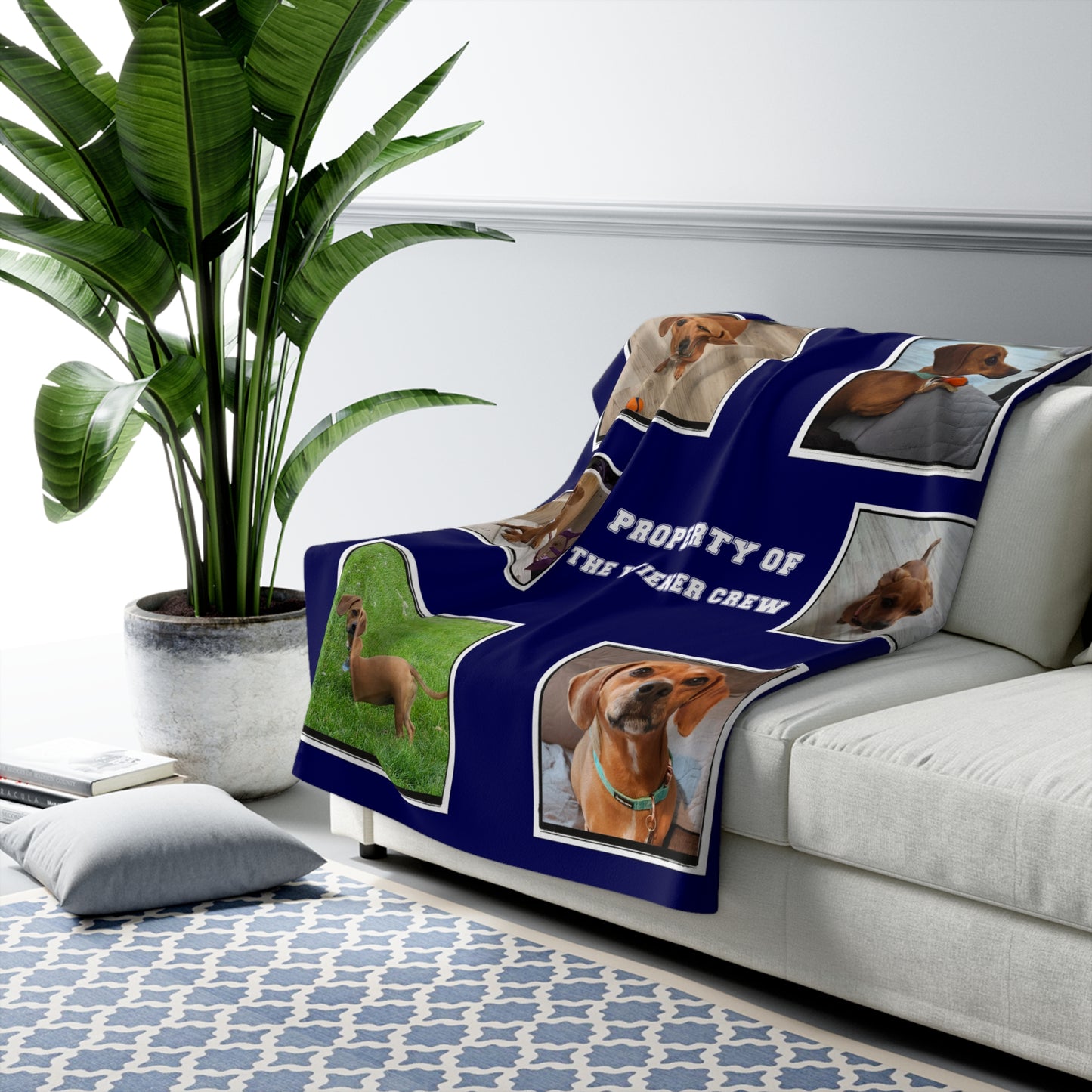 50x60" Personalized Wiener Crew Sherpa Fleece Blanket