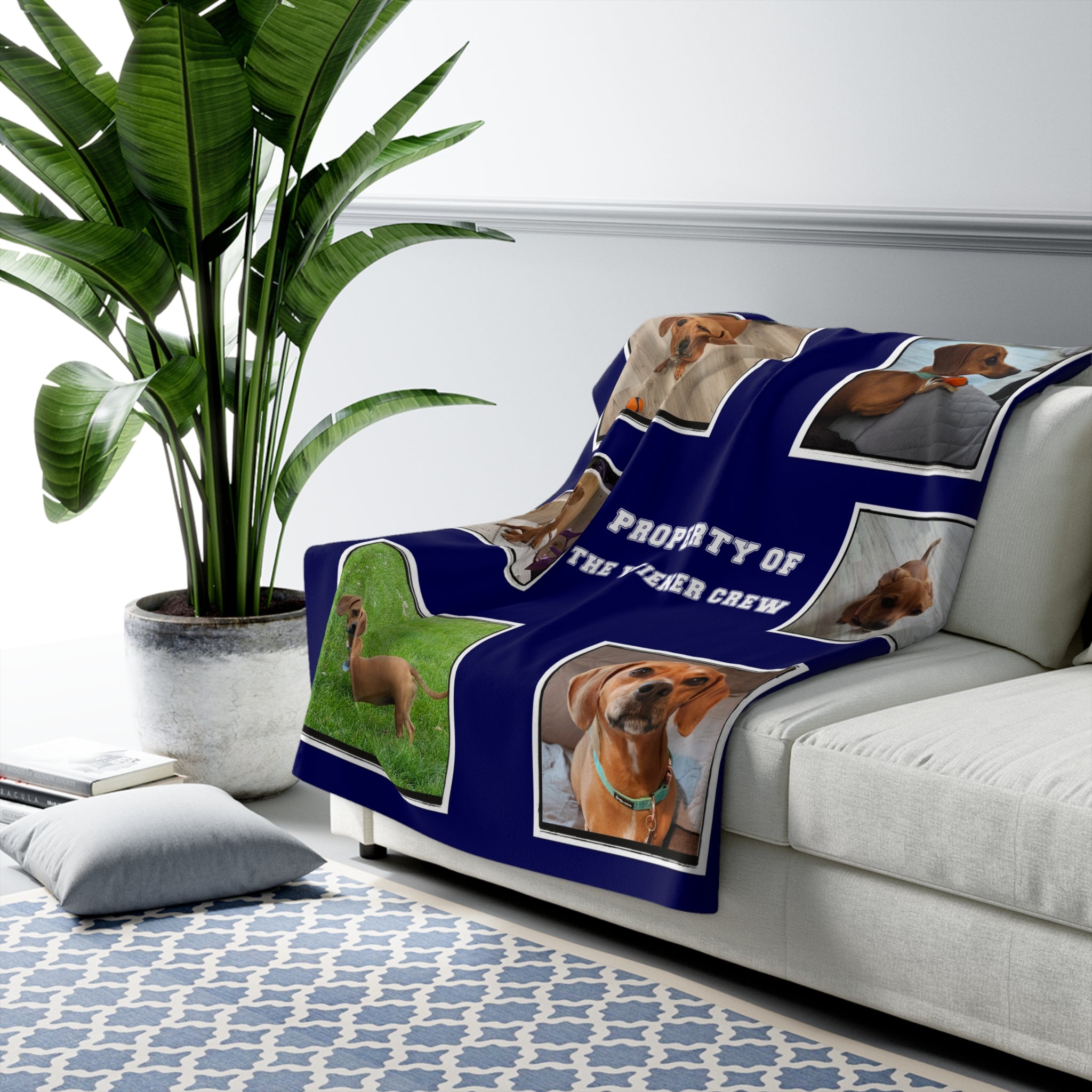 50x60" Personalized Wiener Crew Sherpa Fleece Blanket