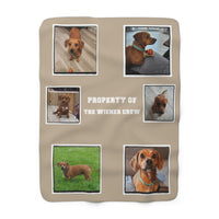 50x60" Personalized Wiener Crew Sherpa Fleece Blanket