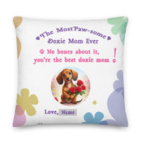 Personalized Doxie Mom pillow