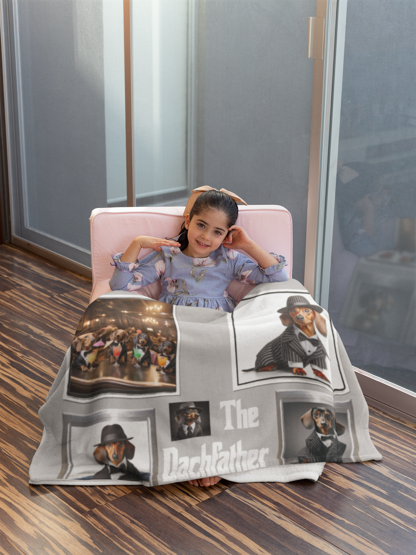 "The Dachfather"  50x60" Sherpa Fleece Blanket