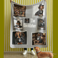 "The Dachfather"  50x60" Sherpa Fleece Blanket