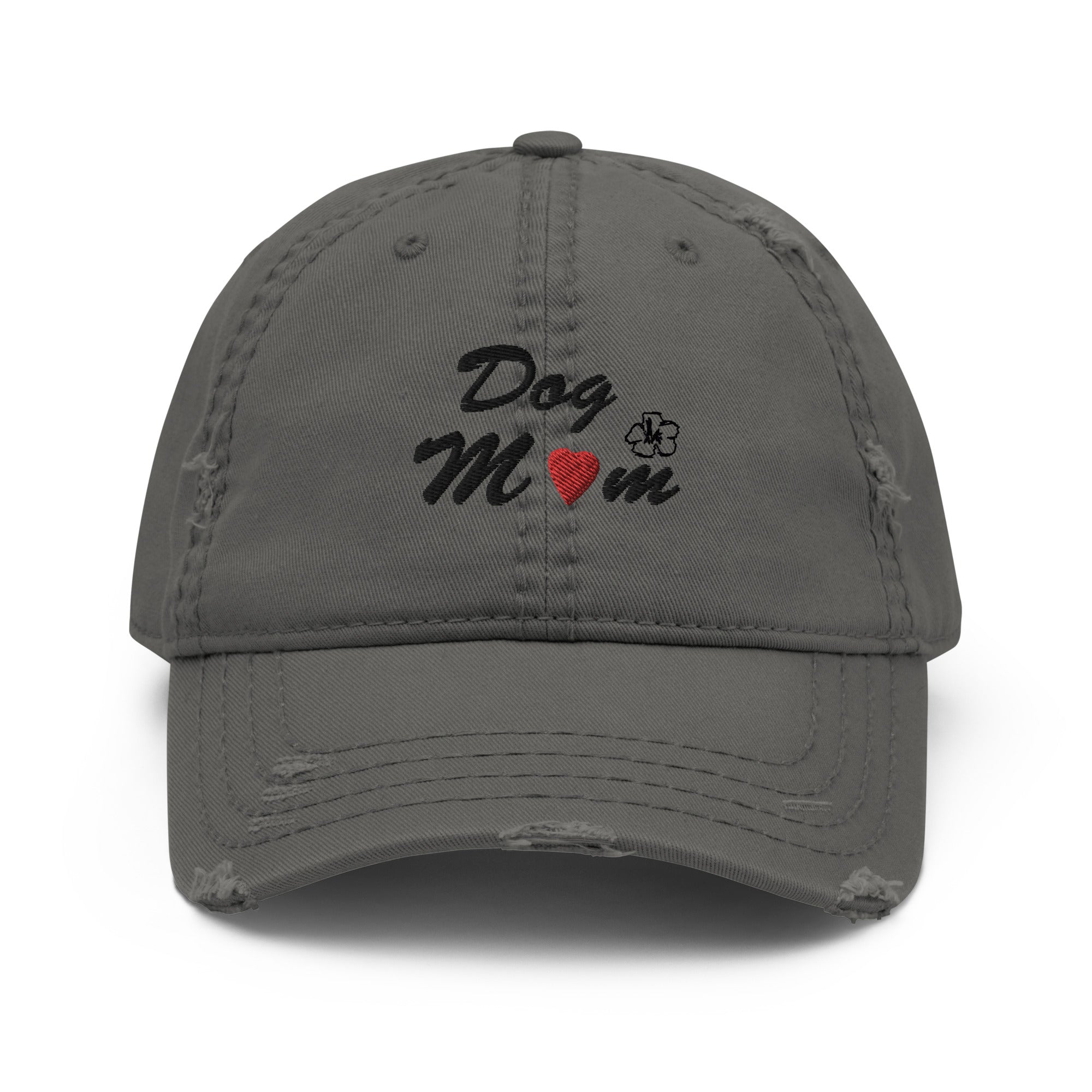 Adjustable Embroidered Distressed Hat for Dog Moms