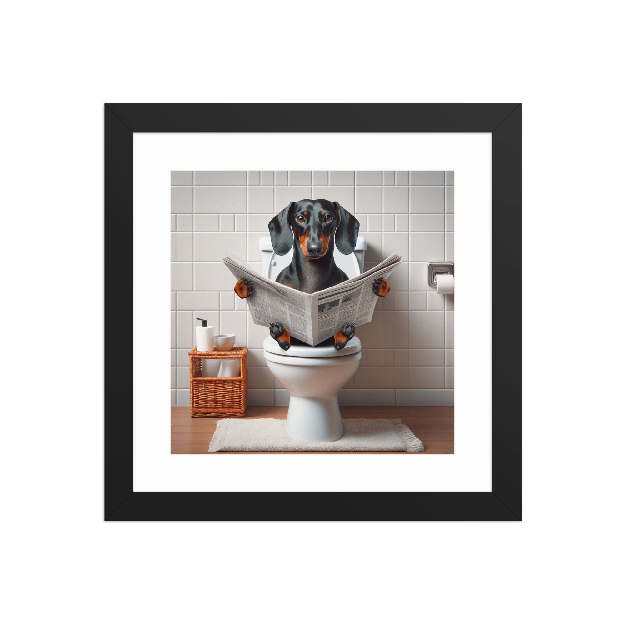 " The Morning News" framed print 410x14" black wood frame