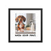 Wash your paws framed art print - 14 x 14