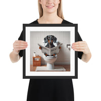 " The Morning News" framed print 14x14" black wood frame