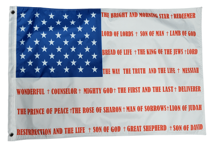 Names of Jesus Flag (Twist on the American Flag) Online