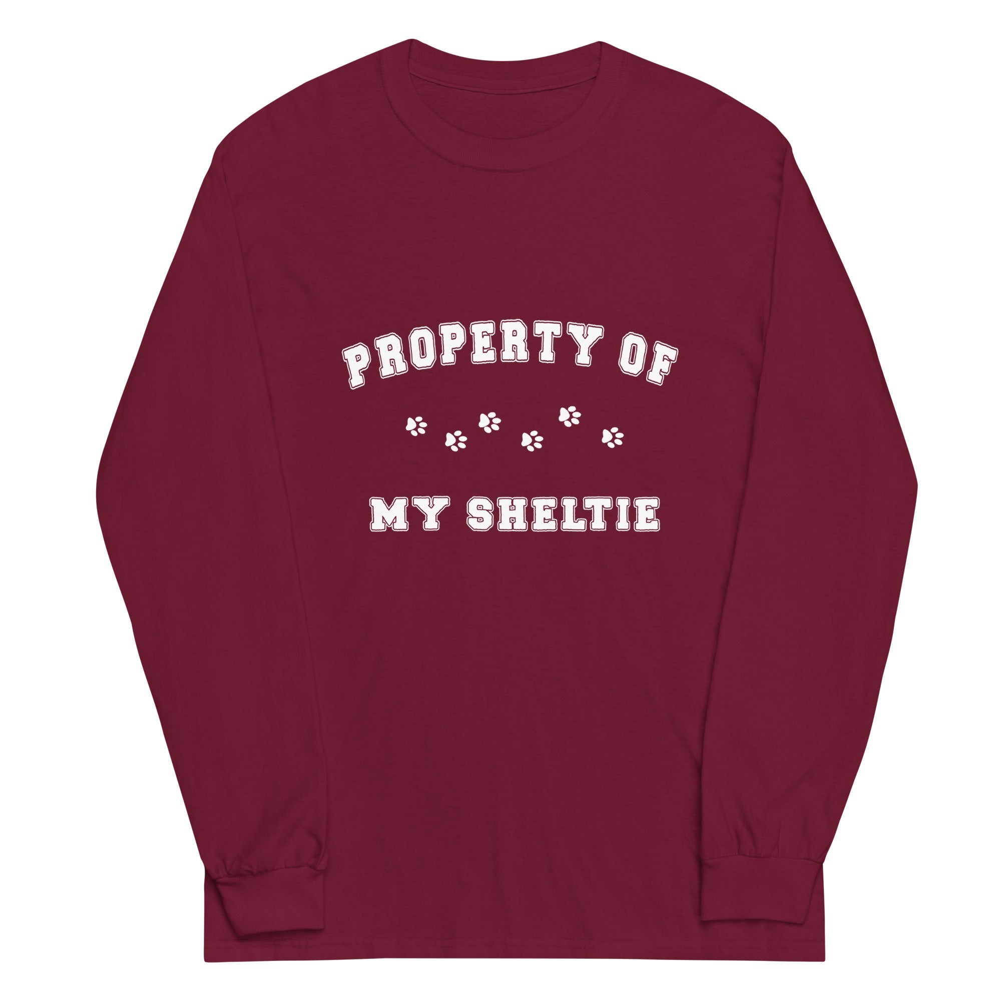 &quot;Property of my Sheltie&quot; Long Sleeve T-shirt For Men&