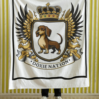 cowboy dachshund velveteen micorfiber throw pillow