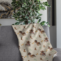 50x60" Western Weiner Sherpa Fleece Blanket