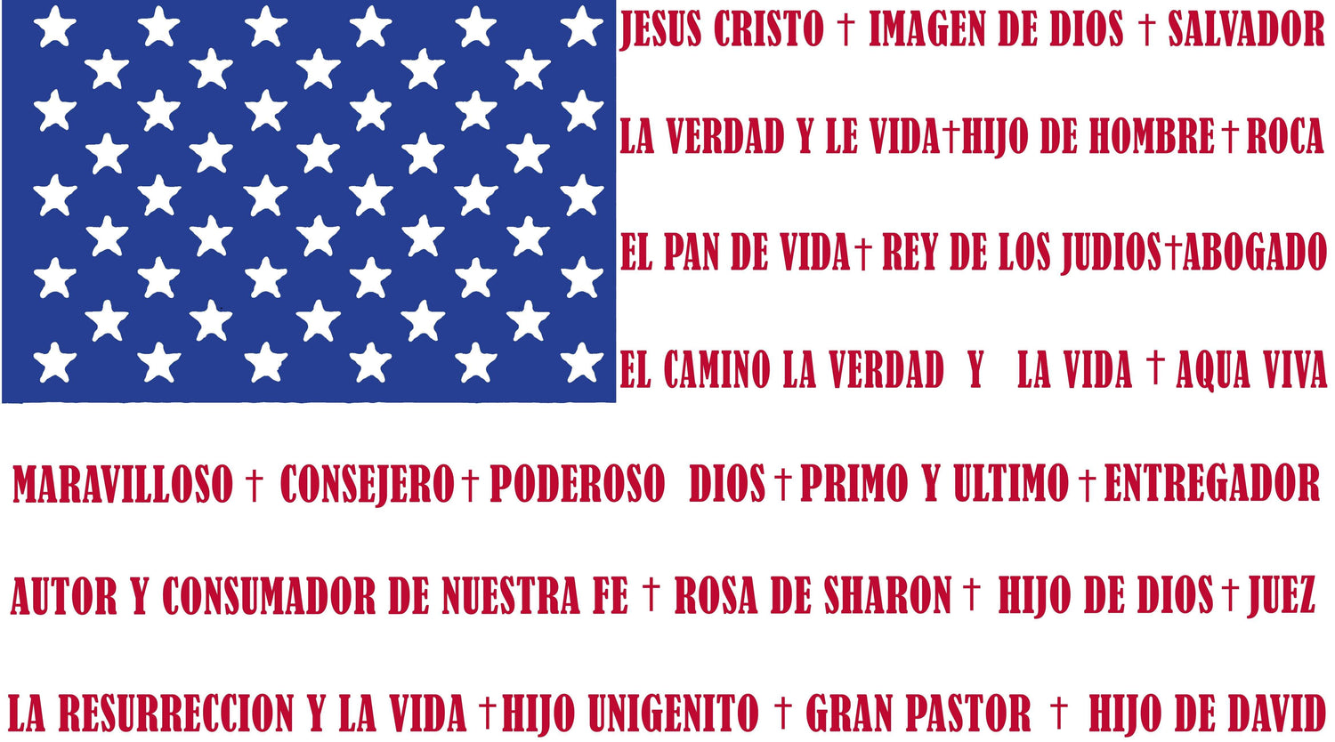 bandera de Jesus/Names of Jesus Flag - Religious American Flag Online