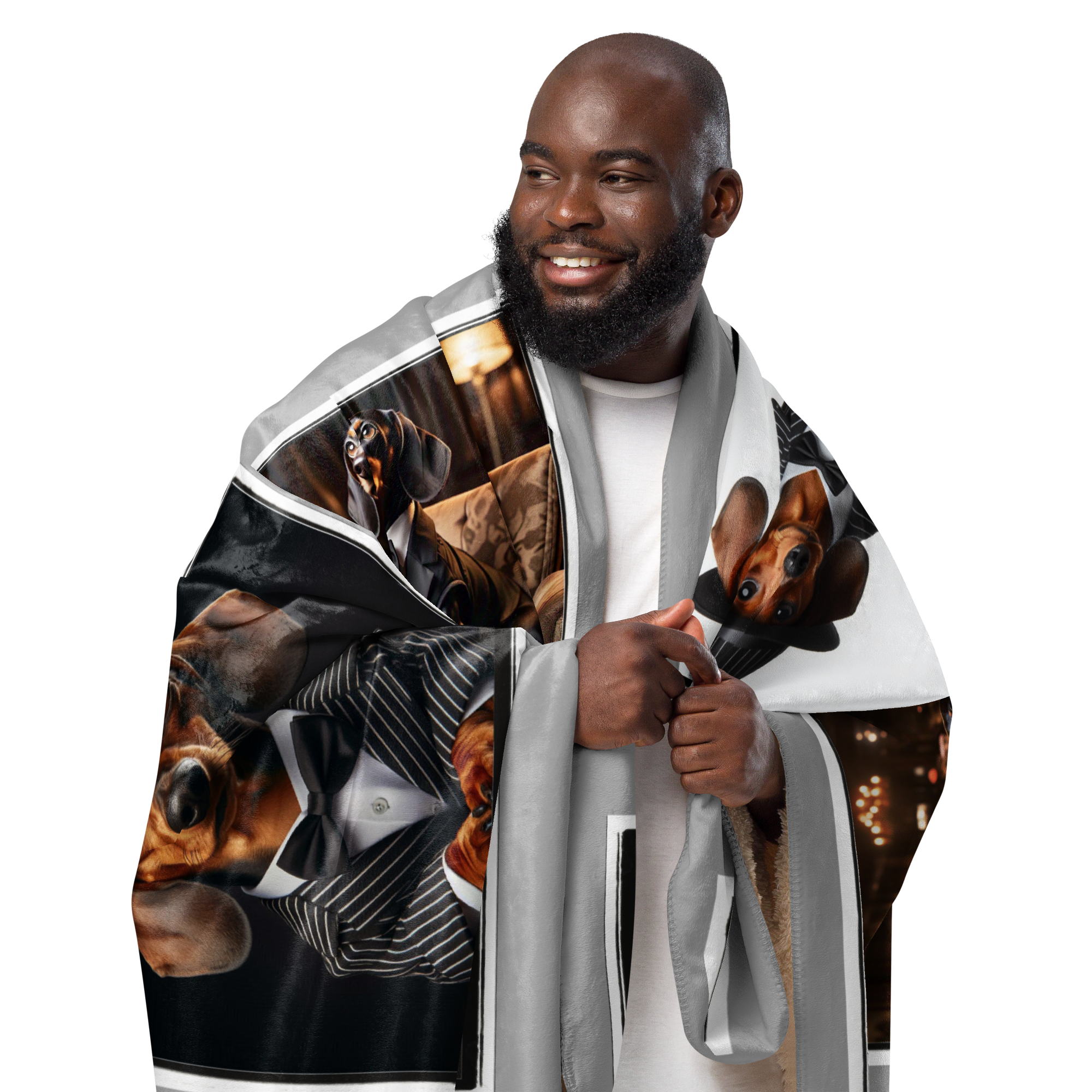 "The Dachfather"  50x60" Sherpa Fleece Blanket