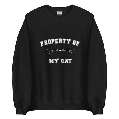 Unisex &quot;PROPERTY OF MY CAT&quot; Sweatshirt - Cat Lovers Winter Top 2024
