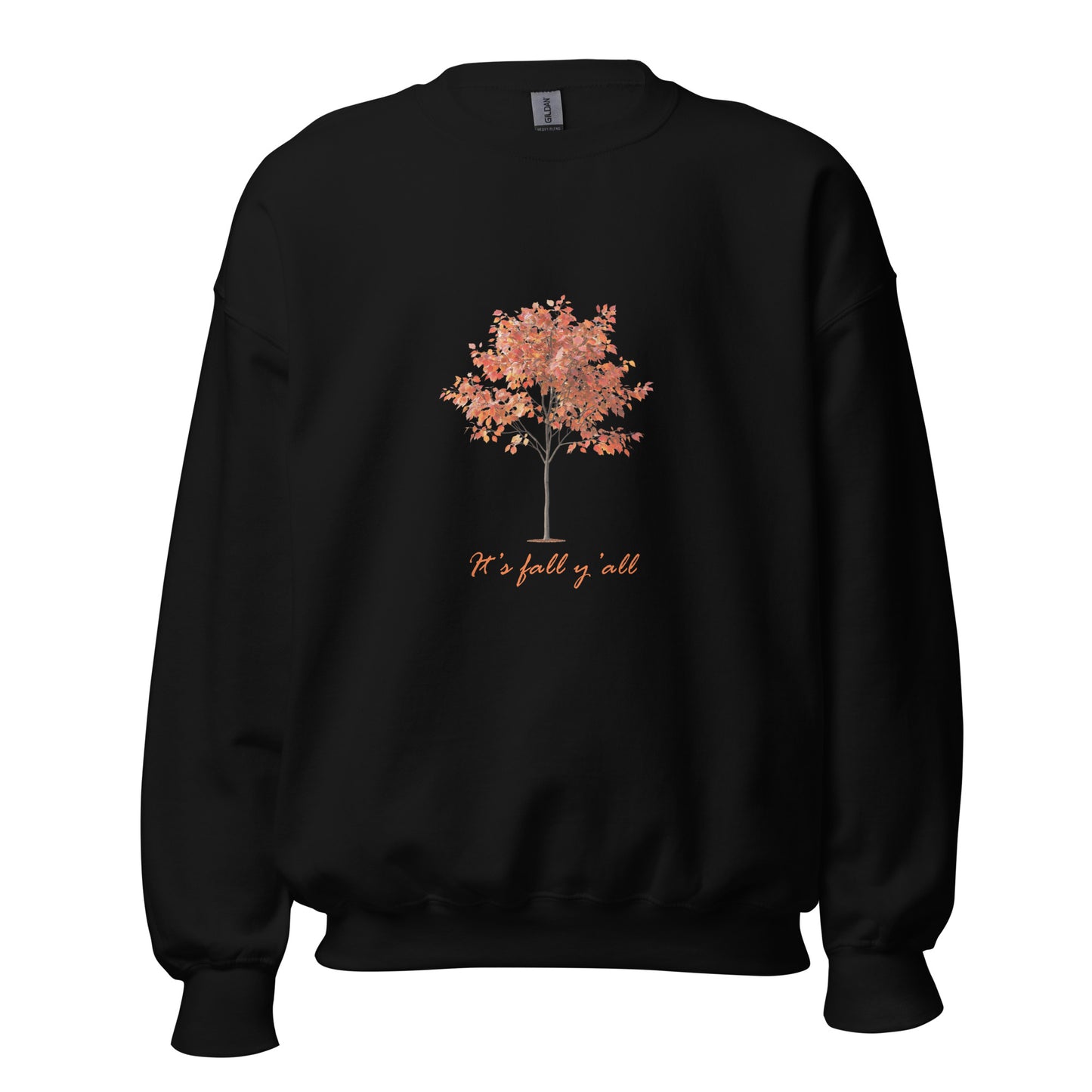 Black It's fall y'all  autumn tree unisex sweatshirt